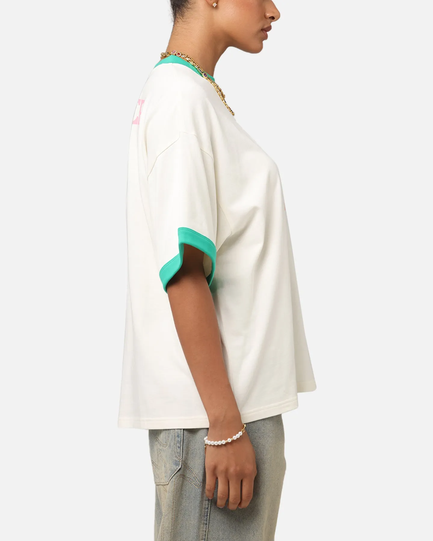 Loiter Western Front Ringer T-Shirt White/Green sold by Culture Kings product image thumbnail 5
