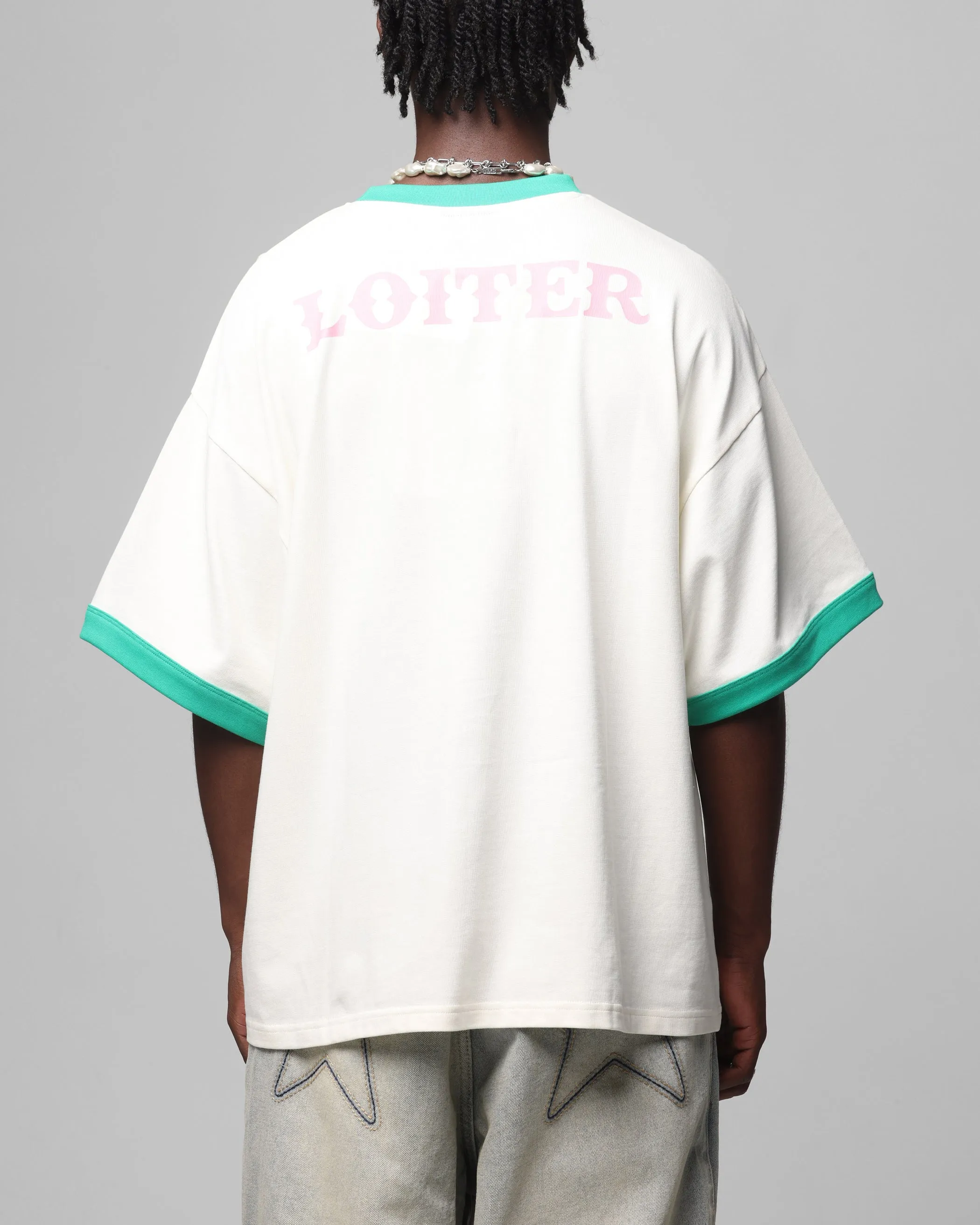 Loiter Western Front Ringer T-Shirt White/Green sold by Culture Kings product image thumbnail 2