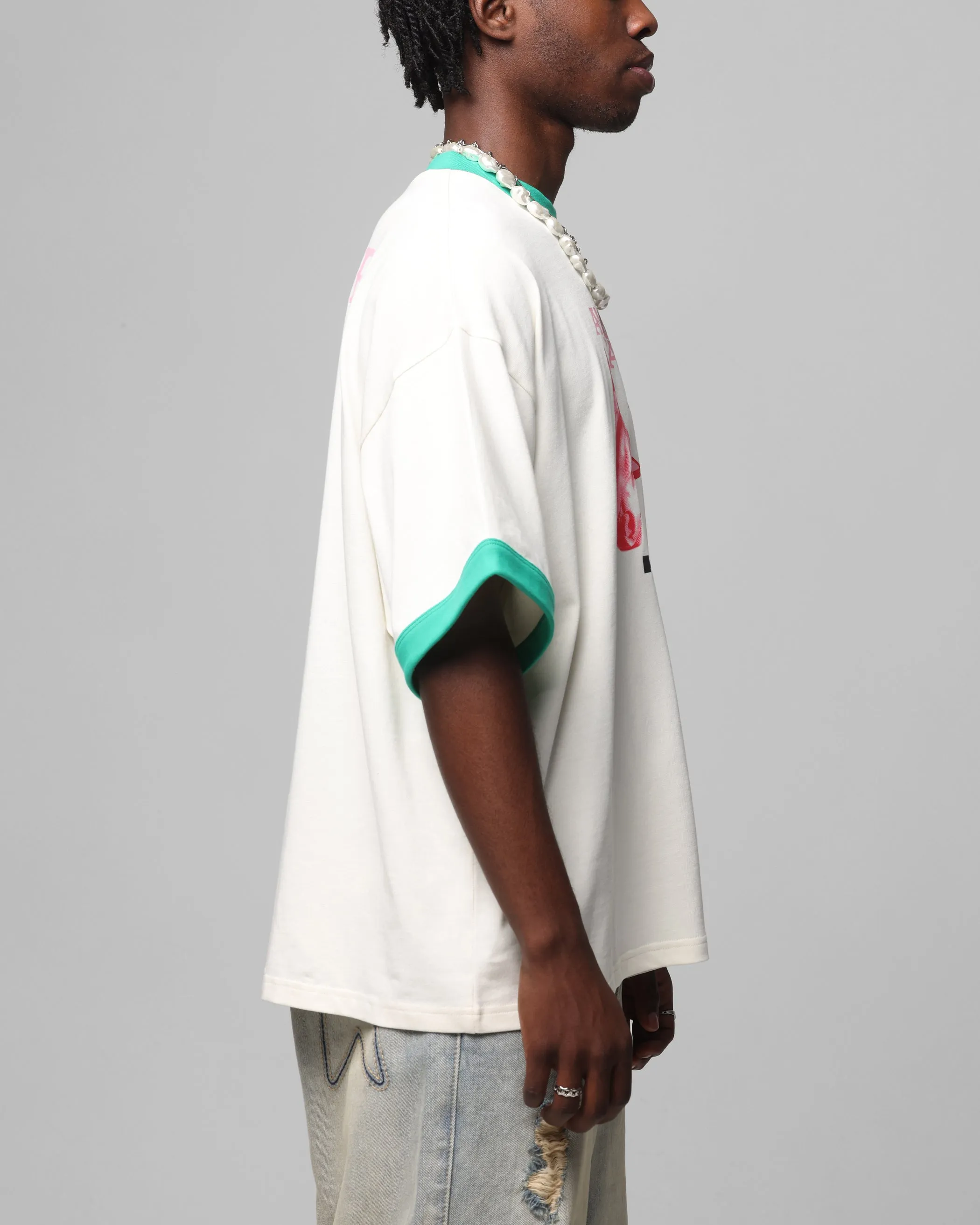 Loiter Western Front Ringer T-Shirt White/Green sold by Culture Kings product image thumbnail 5