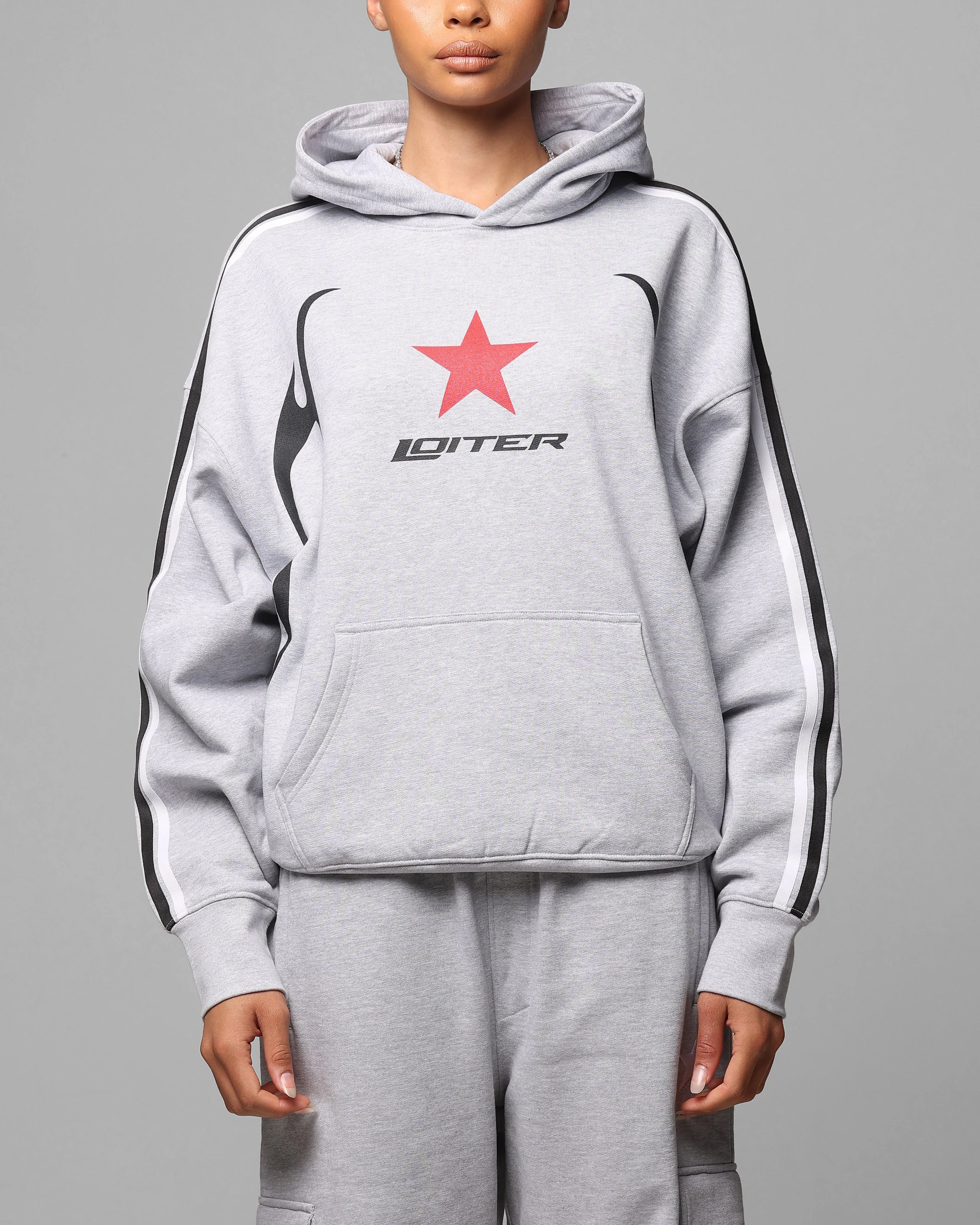 Loiter Trackstar Hoodie Grey Marle sold by Culture Kings