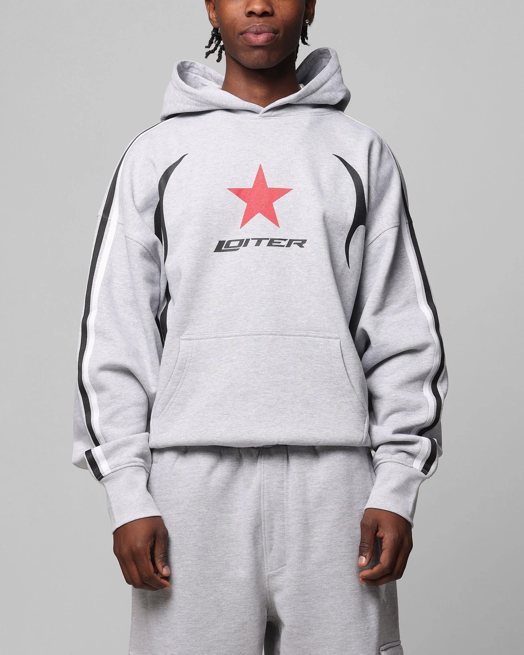 Loiter Trackstar Hoodie Grey Marle sold by Culture Kings