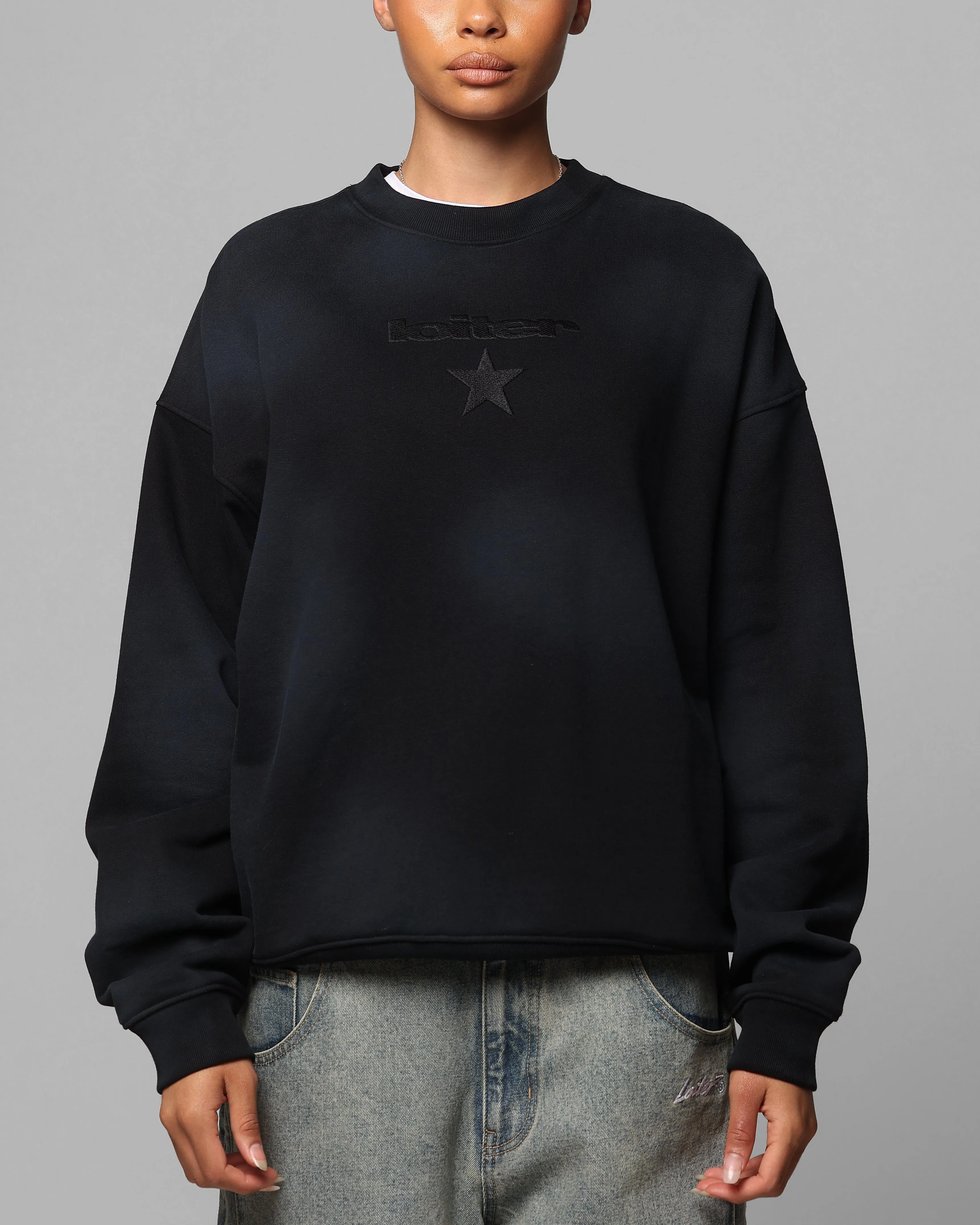 Loiter Premium Essentials Crewneck Washed Black sold by Culture Kings