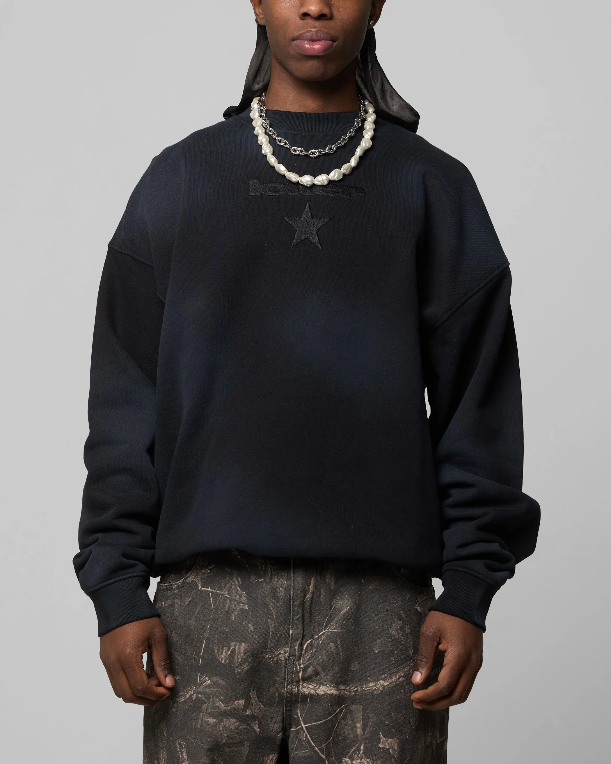 Loiter Premium Essentials Crewneck Washed Black sold by Culture Kings