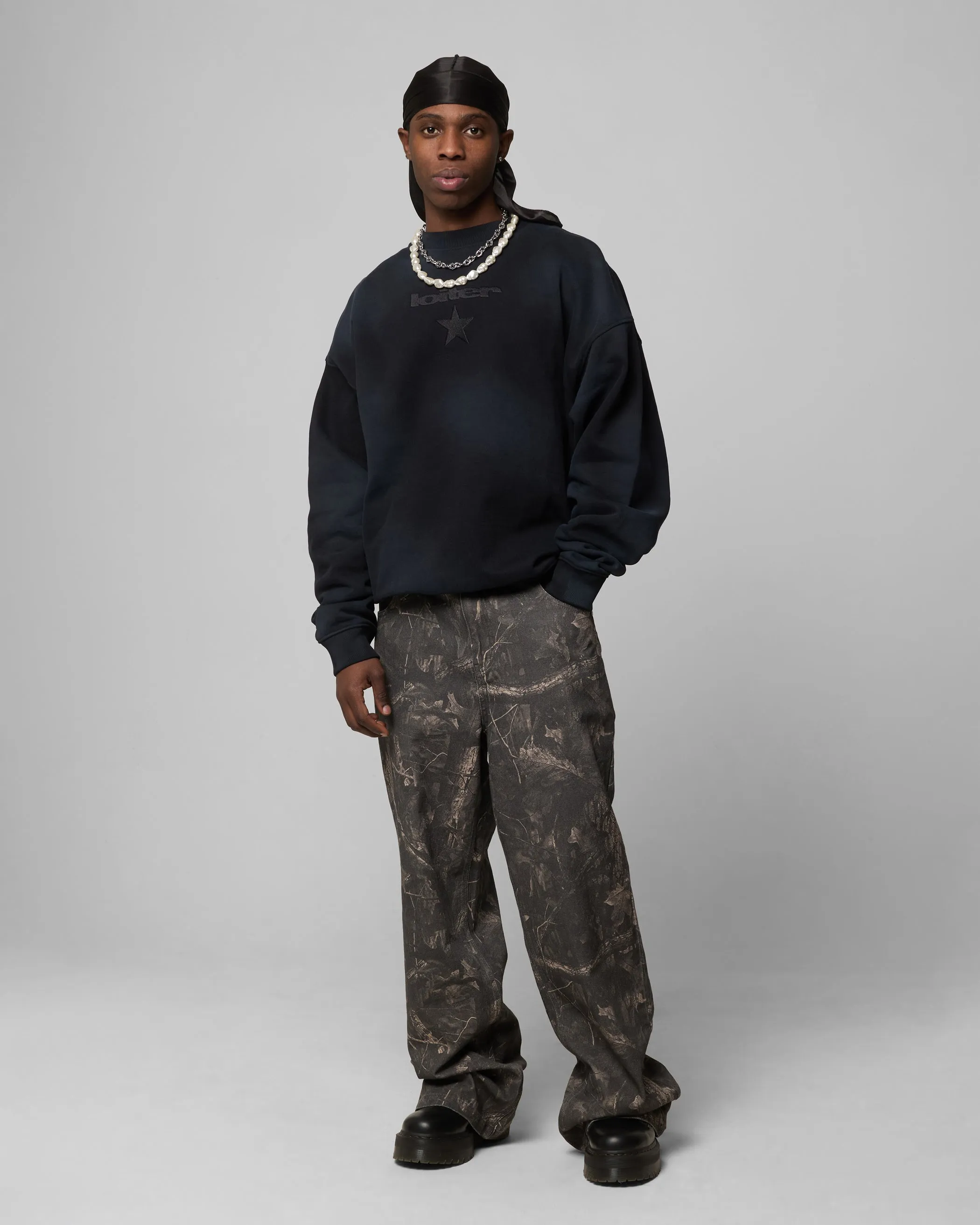 Loiter Premium Essentials Crewneck Washed Black sold by Culture Kings product image thumbnail 3