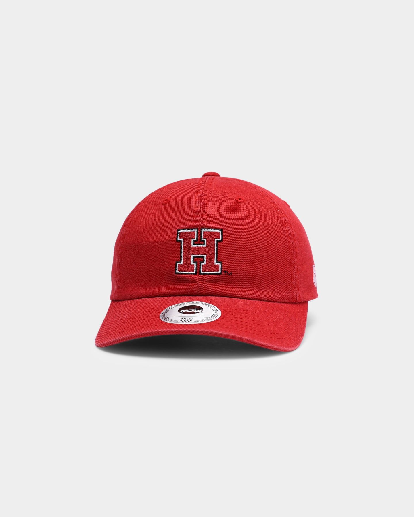 NATIONAL COLLEGIATE ATHLETIC ASSC Harvard University Small Team Crest Dad Hat Strapback Washed Crimson sold by Culture Kings