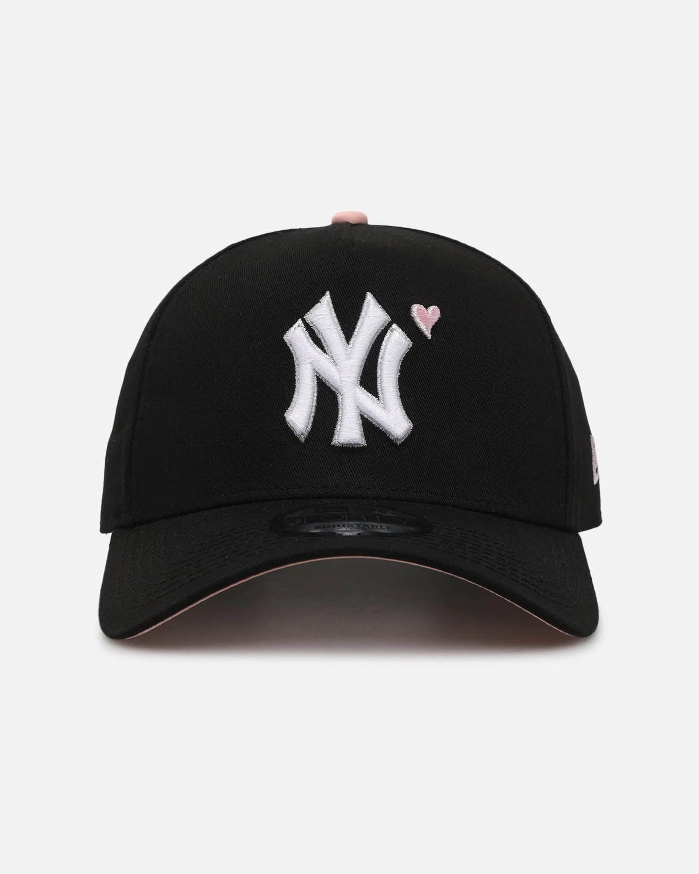 New Era New York Yankees 'Pink Satin Hearts 2.0' 9FORTY A-Frame Snapback Black/Pink sold by Culture Kings