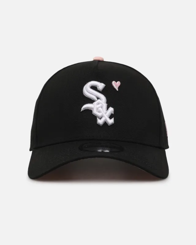 New Era Chicago White Sox 'Pink Satin Hearts 2.0' 9FORTY A-Frame Snapback Black/Pink sold by Culture Kings