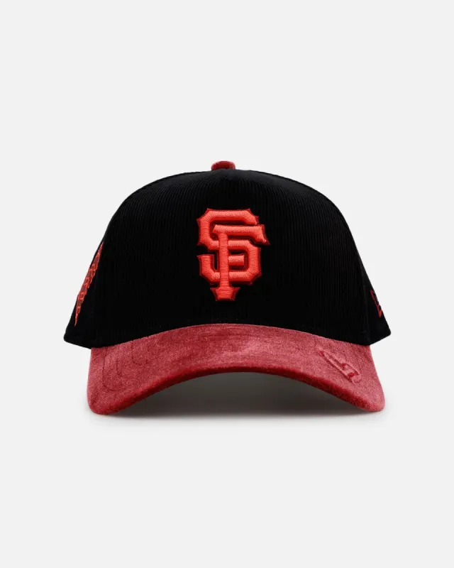 New Era San Francisco Giants 'Velvet Cord Certified Lover' 9FORTY A-Frame Premium Corduroy Snapback Black sold by Culture Kings