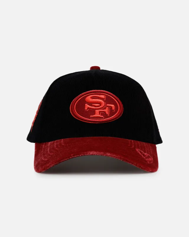 New Era San Francisco 49ers 'Velvet Cord Certified Lover' 9FORTY A-Frame Premium Corduroy Snapback Black sold by Culture Kings