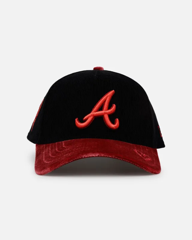 New Era Atlanta Braves 'Velvet Cord Certified Lover' 9FORTY A-Frame Premium Corduroy Snapback Black sold by Culture Kings