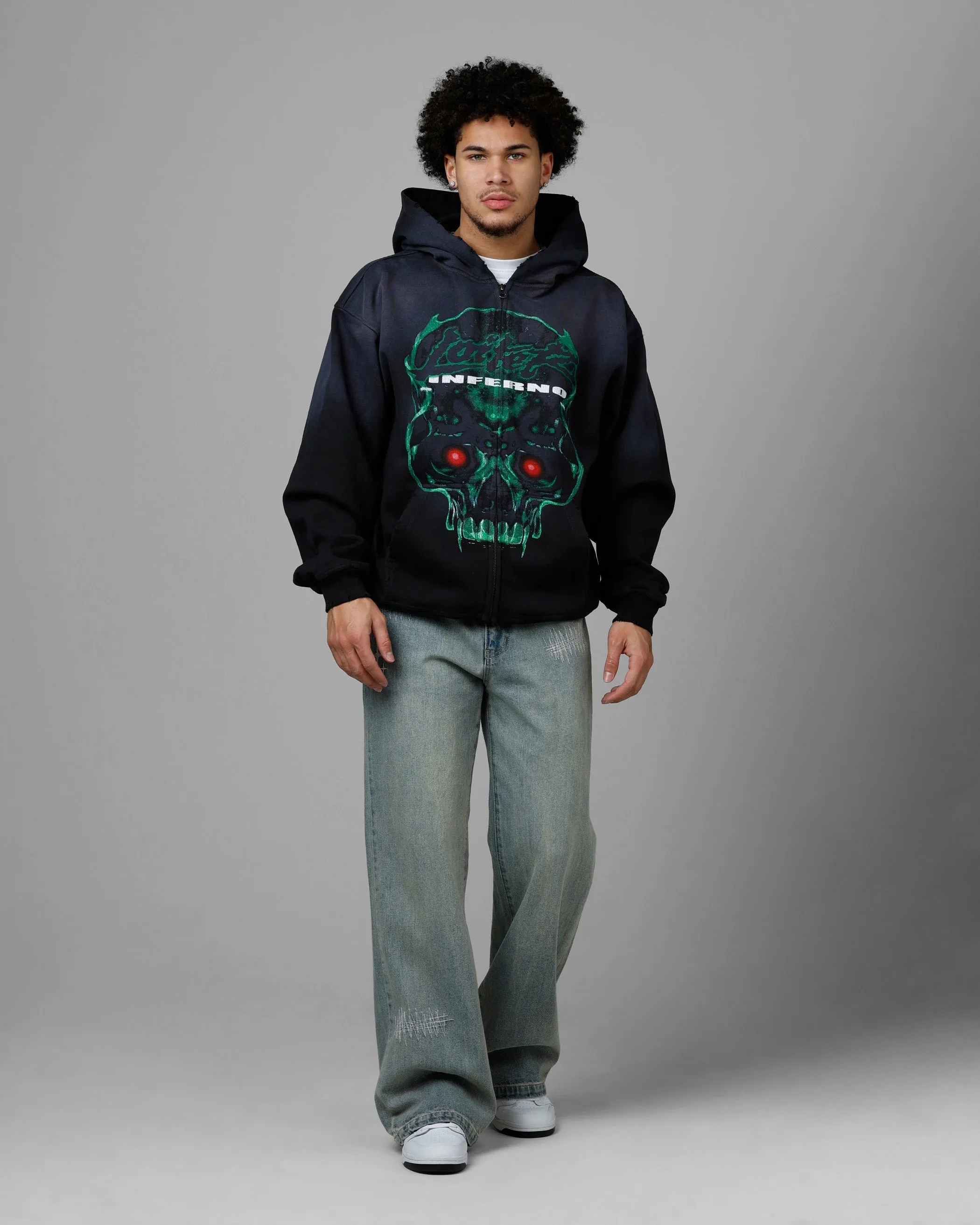 Loiter Inferno Zip Hoodie Vintage Black sold by Culture Kings product image thumbnail 3