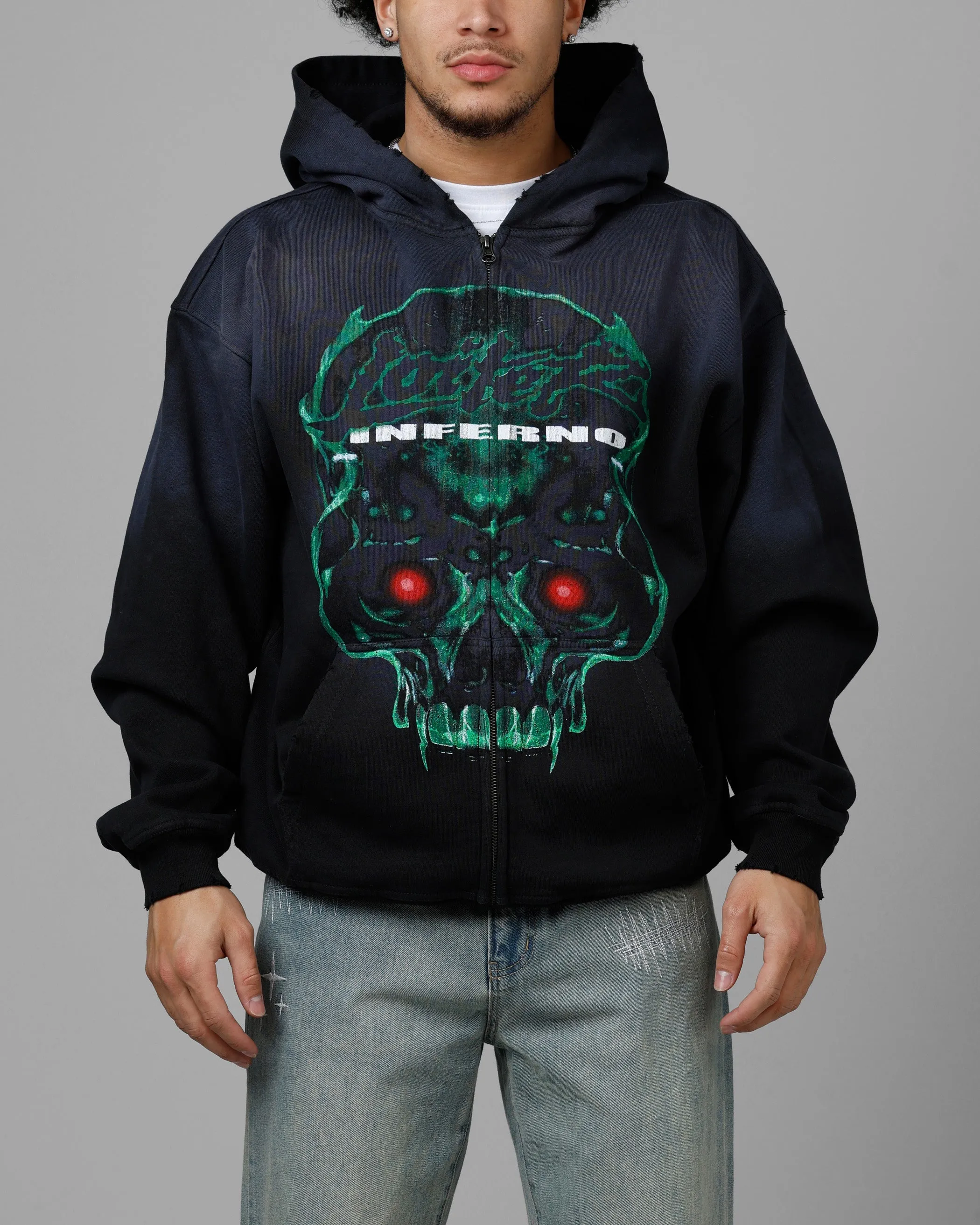 Loiter Inferno Zip Hoodie Vintage Black sold by Culture Kings