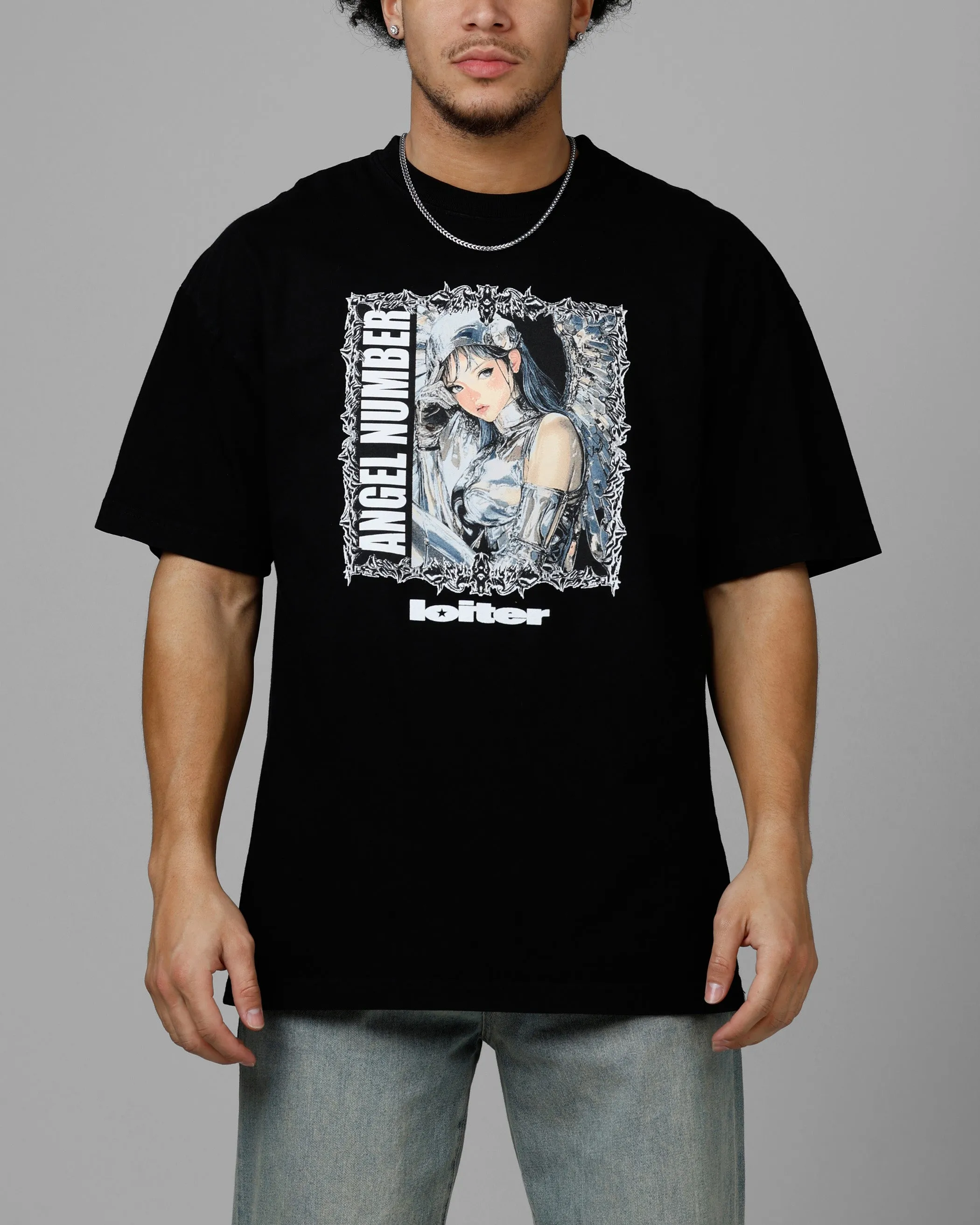 Loiter Angel Number Vintage T-Shirt Black sold by Culture Kings