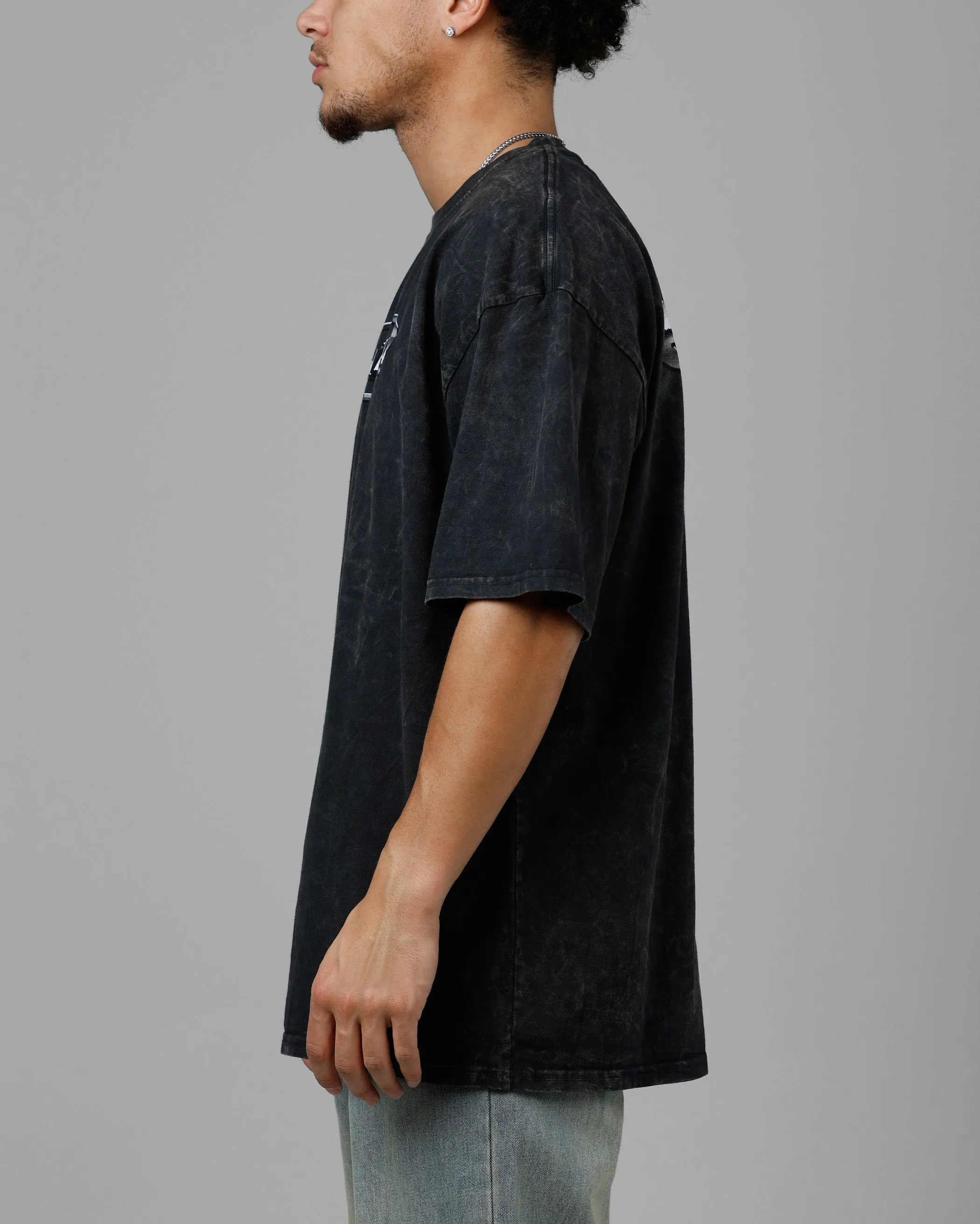 Loiter Chrome Logo T-Shirt Black Acidwash sold by Culture Kings product image thumbnail 5