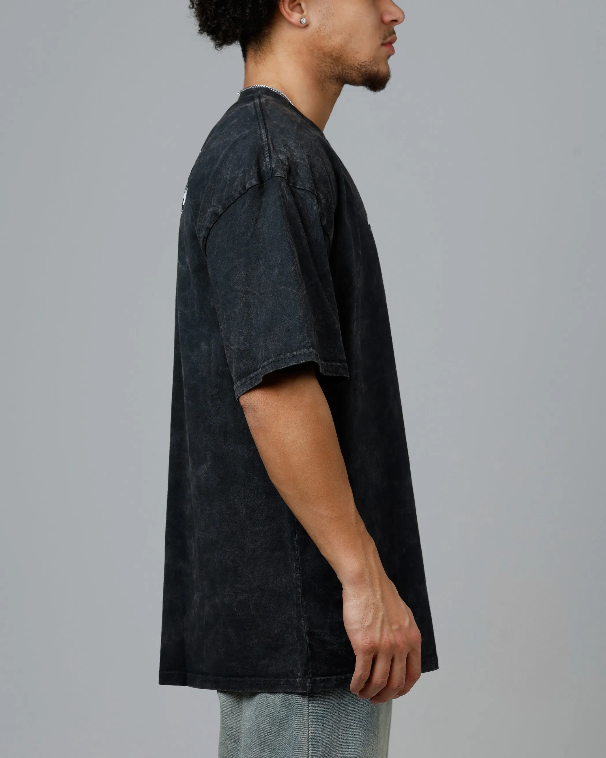 Loiter Chrome Logo T-Shirt Black Acidwash sold by Culture Kings product image thumbnail 4