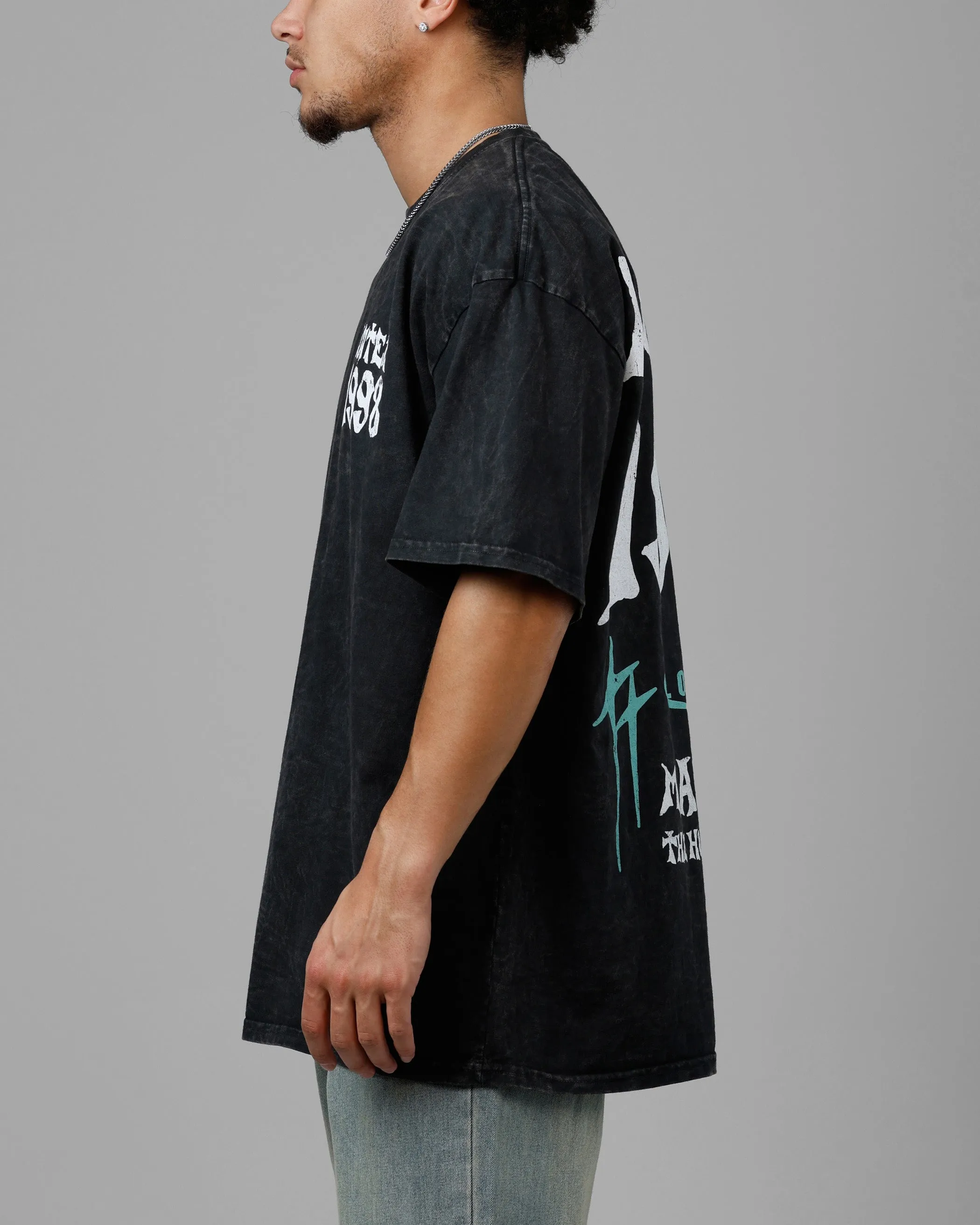 Loiter Staple Logo Drop T-Shirt Black Acidwash sold by Culture Kings product image thumbnail 5