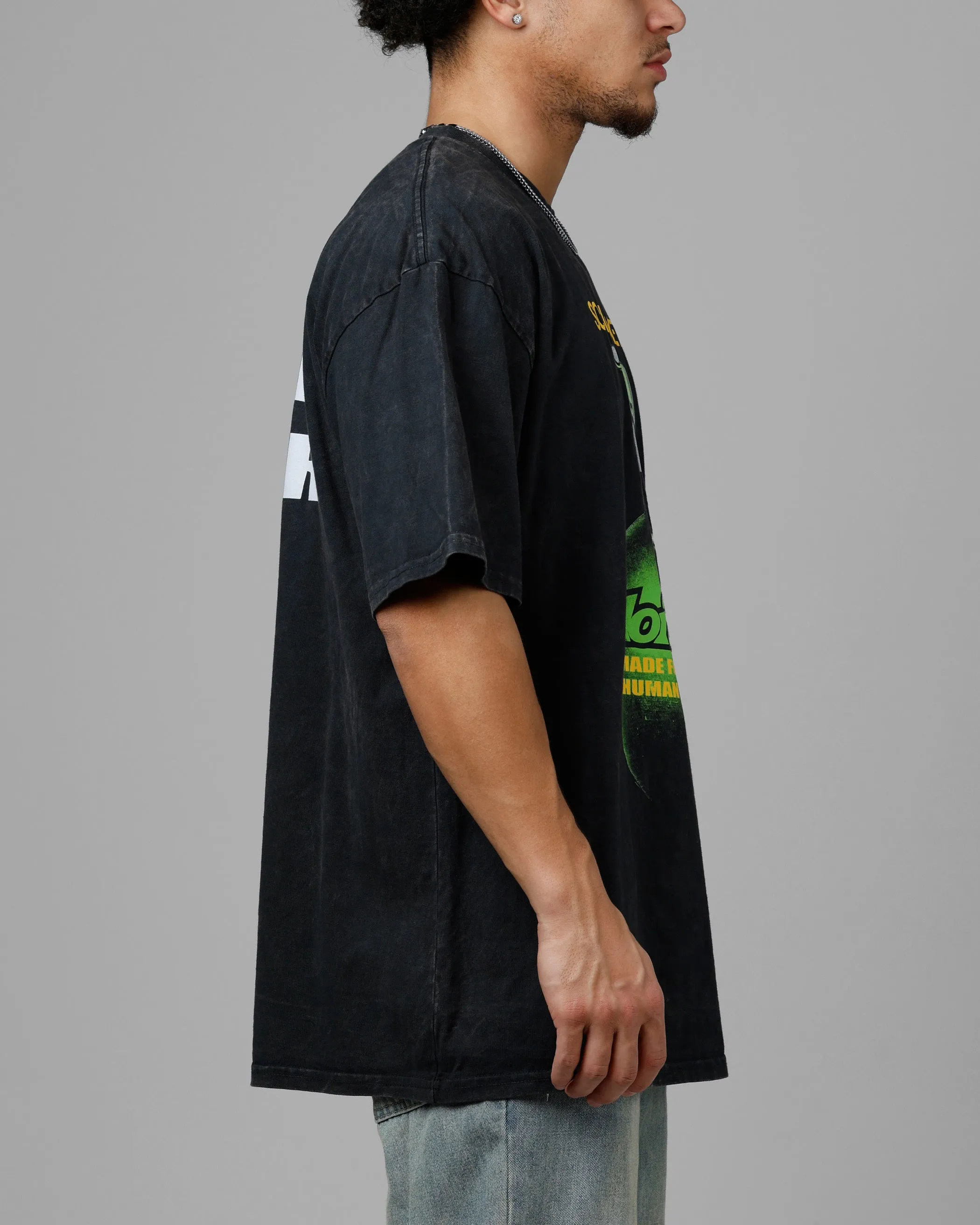 Loiter Live Laugh Love Drop T-Shirt Black Acidwash sold by Culture Kings product image thumbnail 4