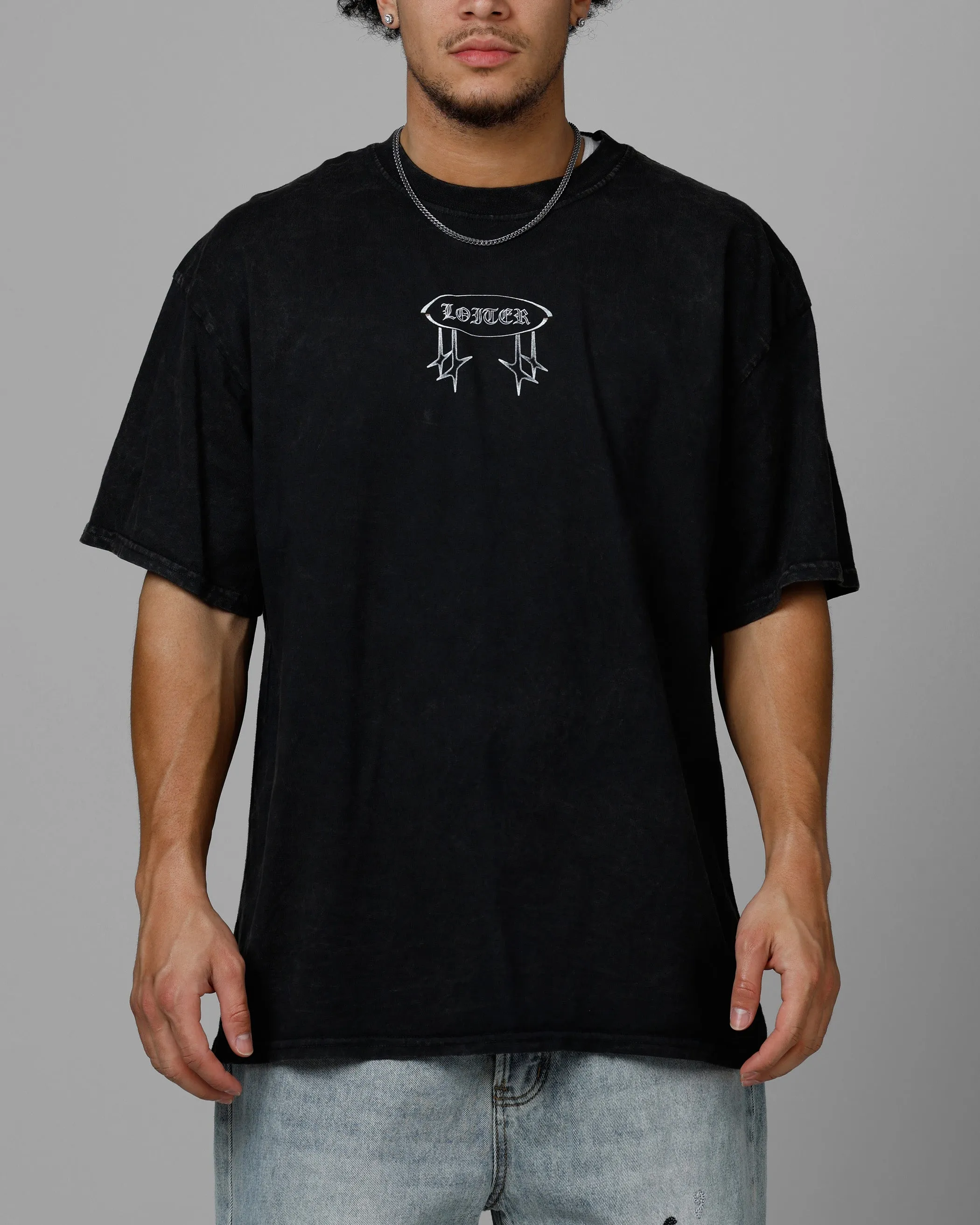 Loiter Chrome Spider T-Shirt Black Acidwash sold by Culture Kings product image thumbnail 2