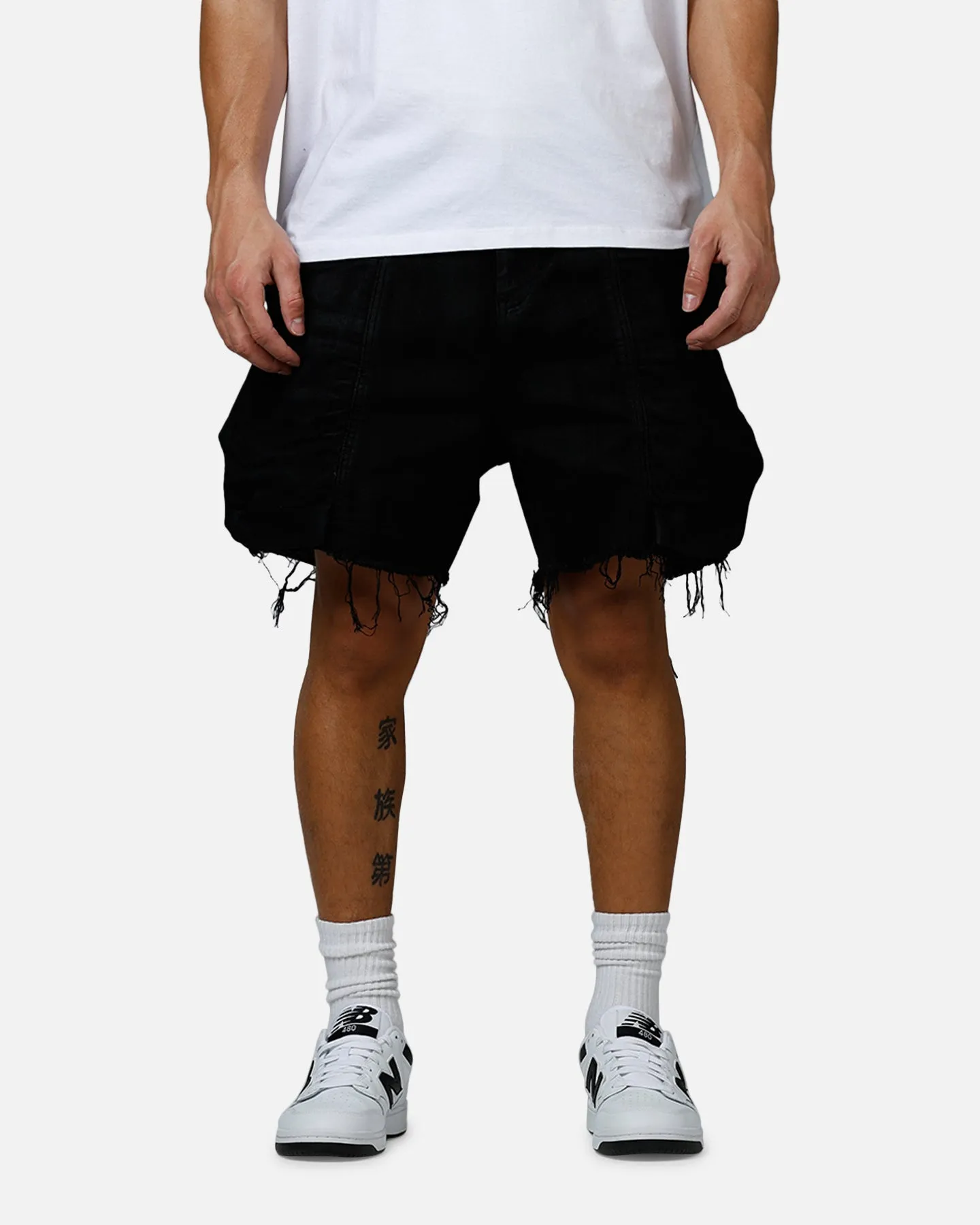 MNML Roughed Pocket Cargo Shorts Black sold by Culture Kings