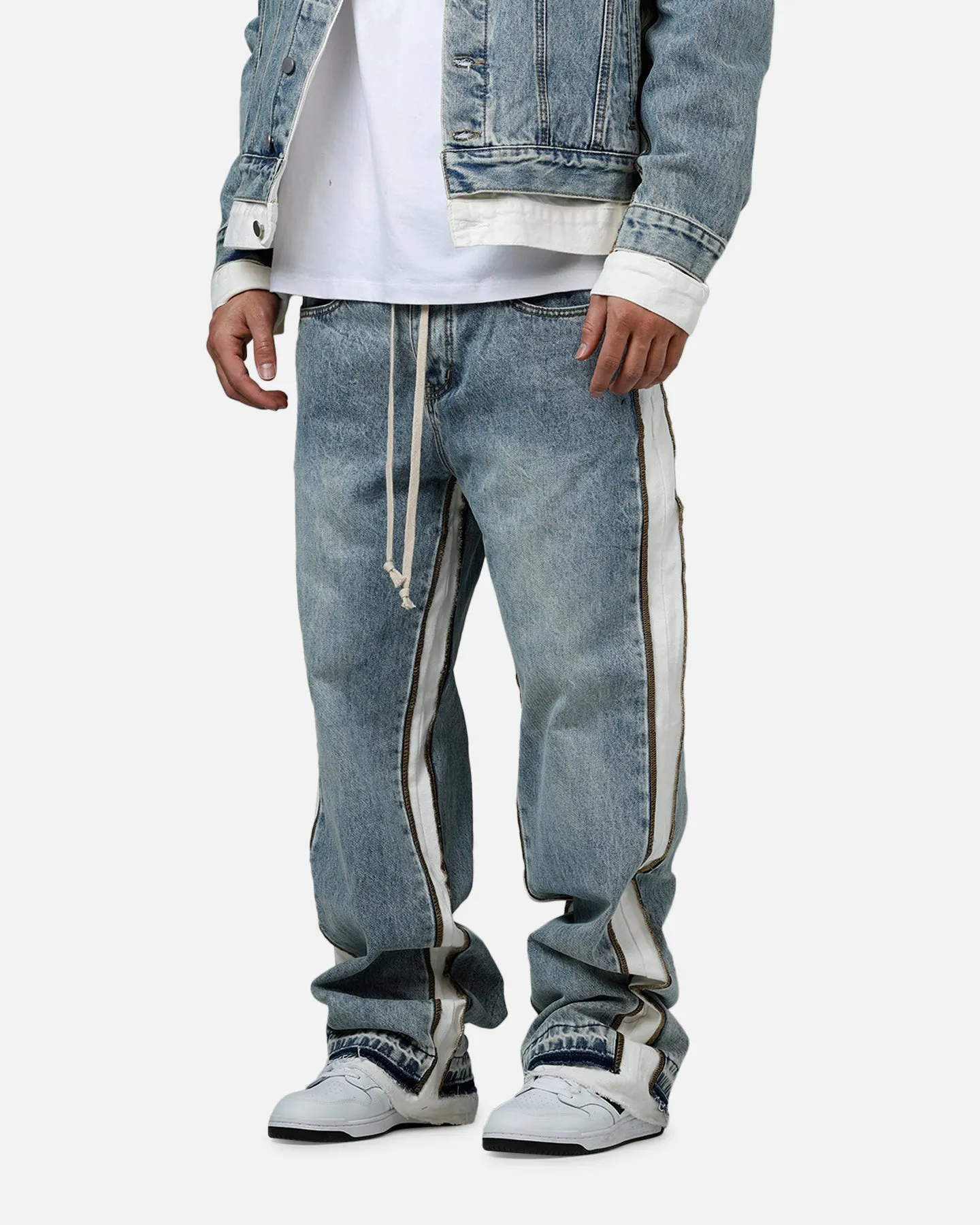 MNML Ultra Baggy Border GN8 Denim Jeans Blue/White sold by Culture Kings product image thumbnail 4