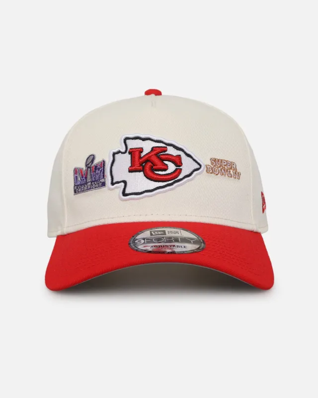 New Era Kansas City Chiefs 'Super Bowl Logos' 9FORTY A-Frame Snapback Chrome made by New Era