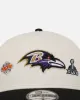 New Era Baltimore Ravens 'Super Bowl Logos' 9FORTY A-Frame Snapback Chrome sold by Culture Kings