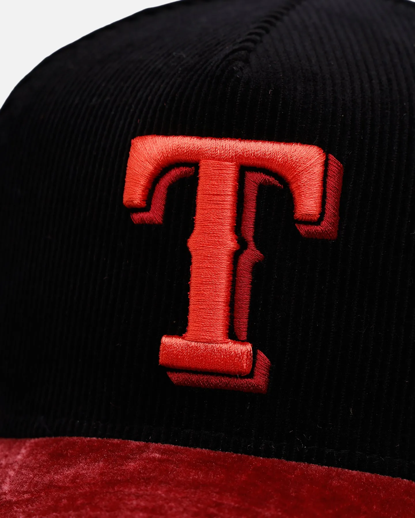New Era Texas Rangers 'Velvet Cord Certified Lover' 9FORTY A-Frame Premium Corduroy Snapback Black sold by Culture Kings product image thumbnail 4