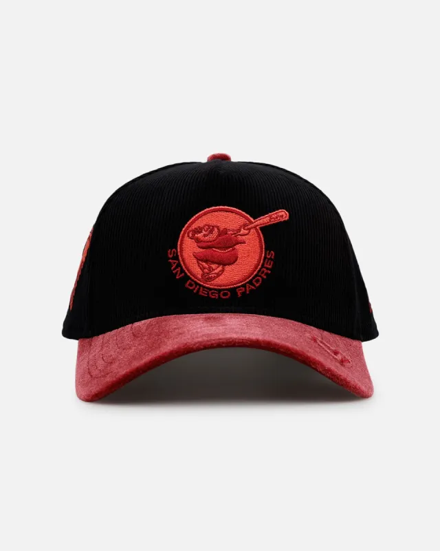 New Era San Diego Padres 'Velvet Cord Certified Lover' 9FORTY A-Frame Premium Corduroy Snapback Black made by New Era