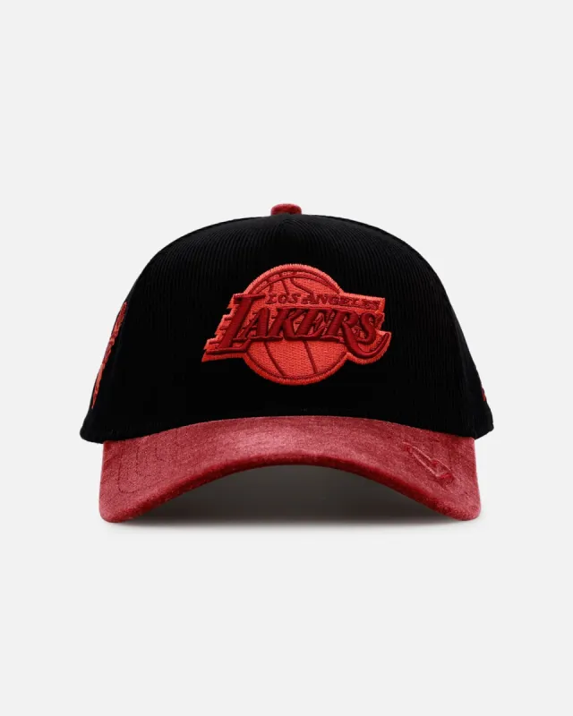New Era Los Angeles Lakers 'Velvet Cord Certified Lover' 9FORTY A-Frame Premium Corduroy Snapback Black sold by Culture Kings