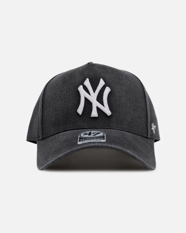 47 Brand New York Yankees 'Washed Black' Offside DT Snapback Washed Black sold by Culture Kings