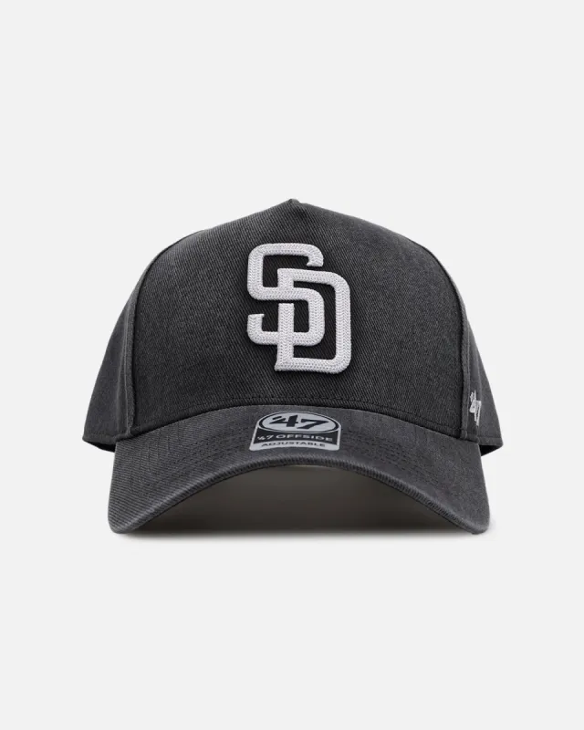 47 Brand San Diego Padres 'Washed Black' Offside DT Snapback Washed Black sold by Culture Kings