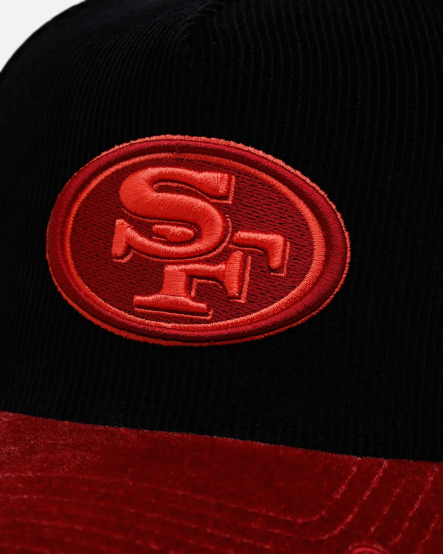 New Era San Francisco 49ers 'Velvet Cord Certified Lover' 9FORTY A-Frame Premium Corduroy Snapback Black sold by Culture Kings product image thumbnail 3