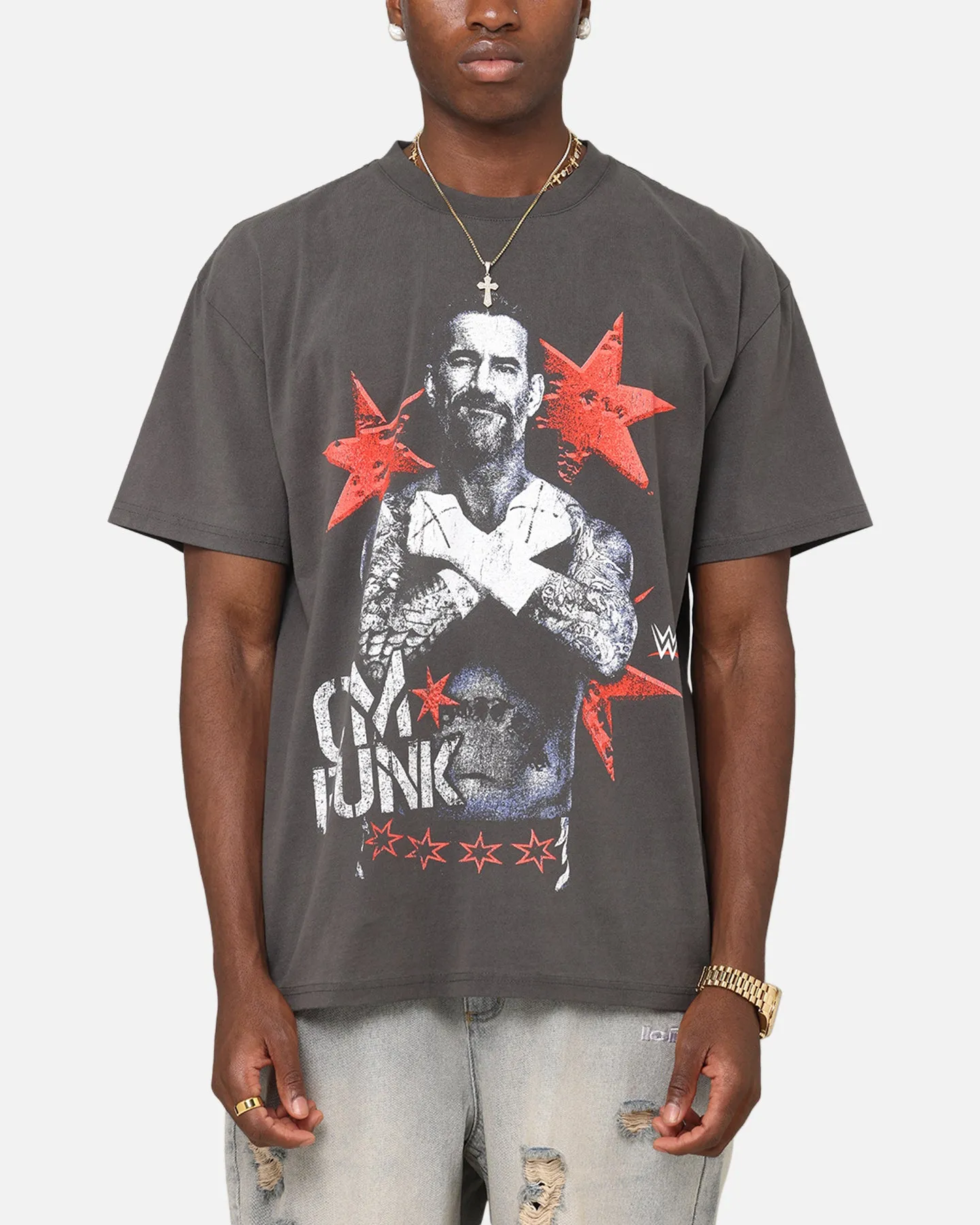 Culture Kings X WWE CM Punk Royal Rumble Heavyweight T-Shirt Black Wash sold by Culture Kings