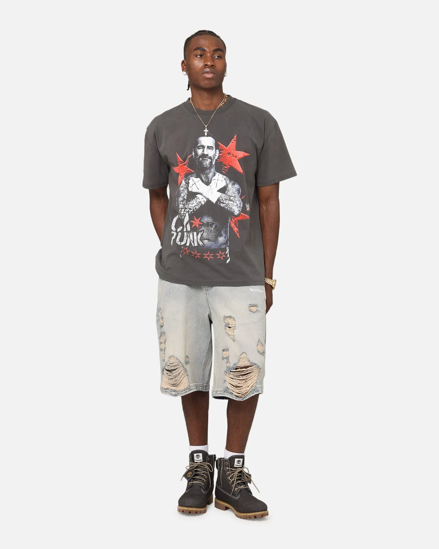 Culture Kings X WWE CM Punk Royal Rumble Heavyweight T-Shirt Black Wash sold by Culture Kings product image thumbnail 3