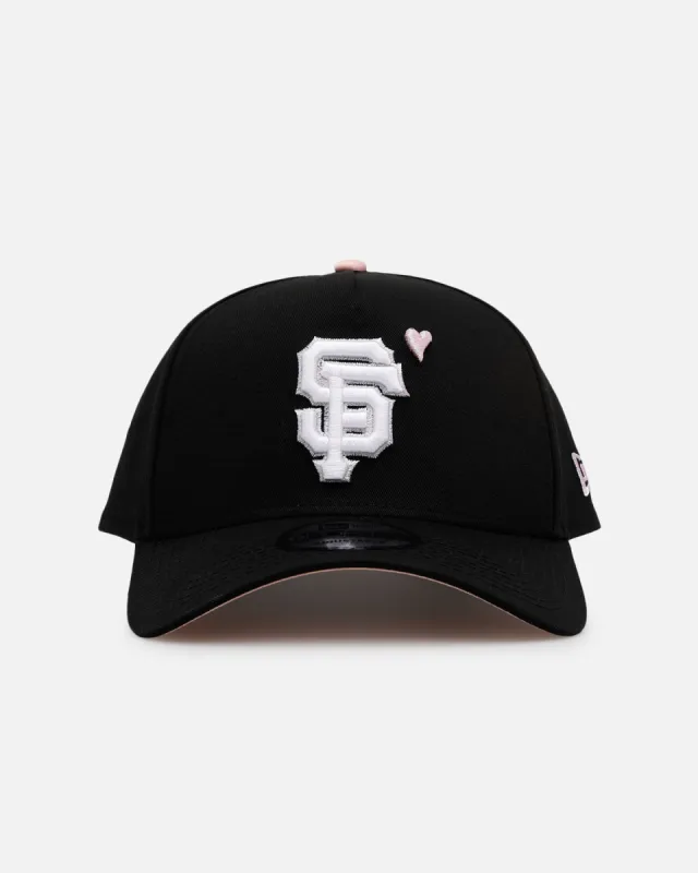 New Era San Francisco Giants 'Pink Satin Hearts 2.0' 9FORTY A-Frame Snapback Black/Pink sold by Culture Kings