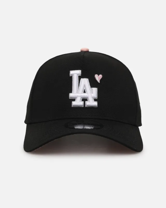 New Era Los Angeles Dodgers 'Pink Satin Hearts 2.0' 9FORTY A-Frame Snapback Black/Pink sold by Culture Kings