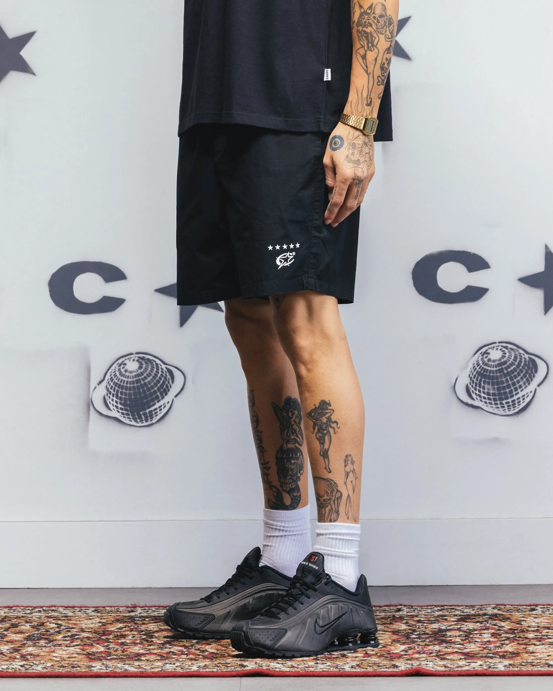 Carre C-Star Beach Shorts Black sold by Culture Kings