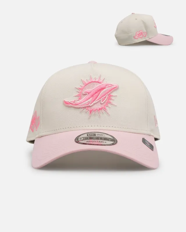 New Era Miami Dolphins 'Lover's Club' 9FORTY A-Frame Snapback Chrome sold by Culture Kings