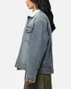 Saint Morta Sherpa Boxy Denim Jacket Dirty Denim sold by Culture Kings
