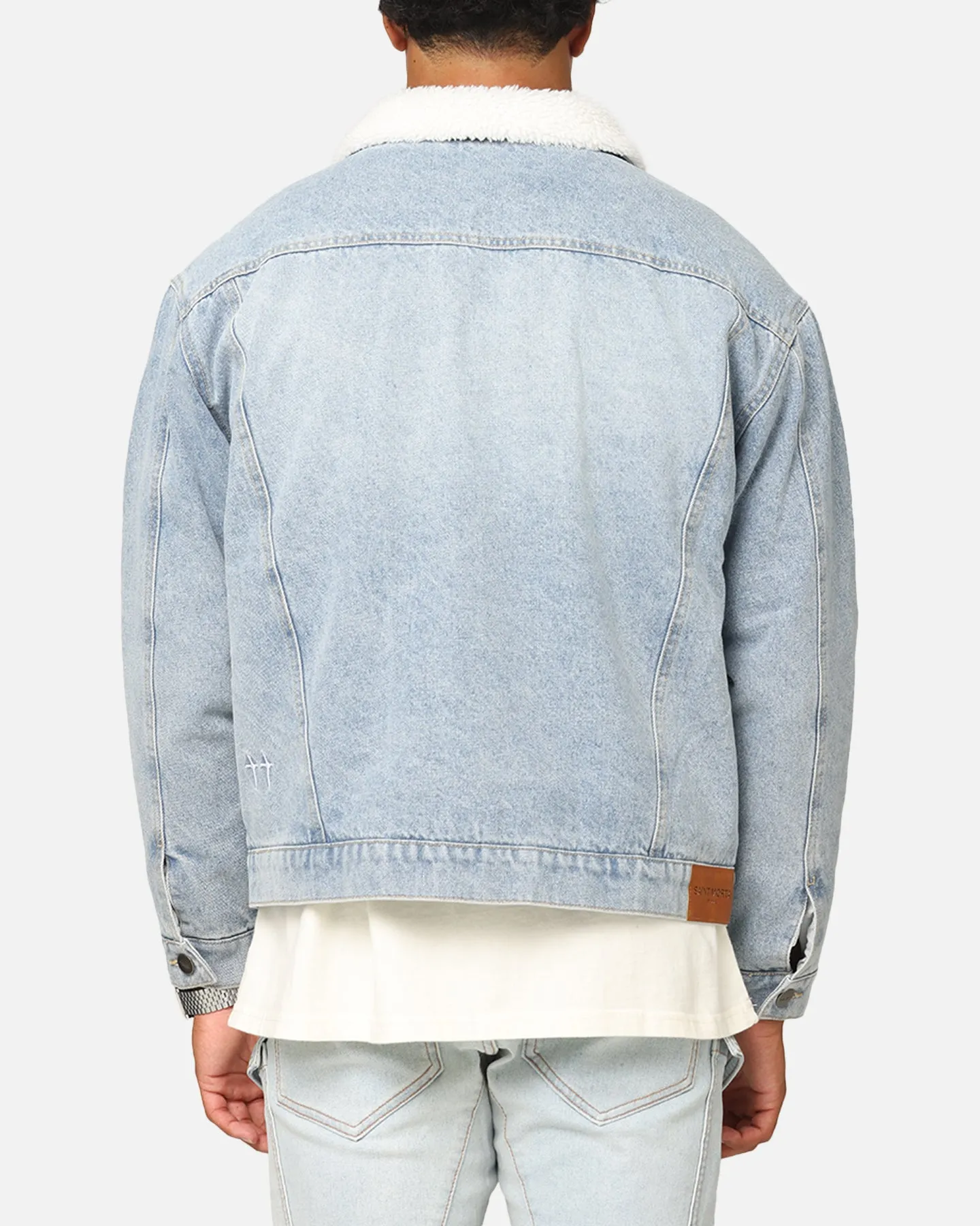 Saint Morta Sherpa Boxy Denim Jacket Superwash Blue sold by Culture Kings product image thumbnail 3