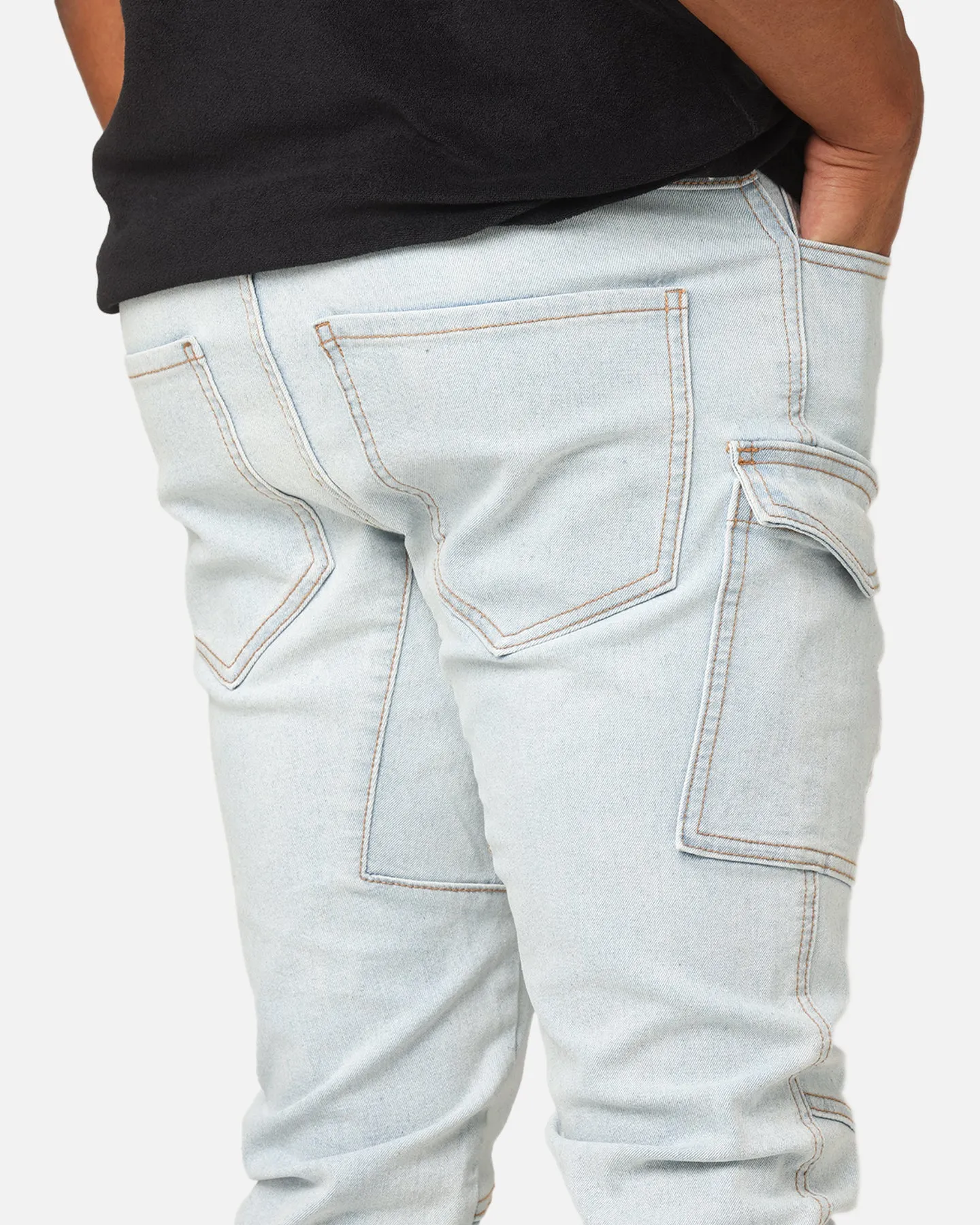 Saint Morta Skinny Cargo Jeans Vintage Blue sold by Culture Kings product image thumbnail 4