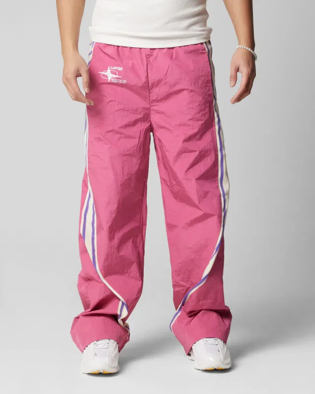 Loiter Wave Break Track Pants Pink sold by Culture Kings