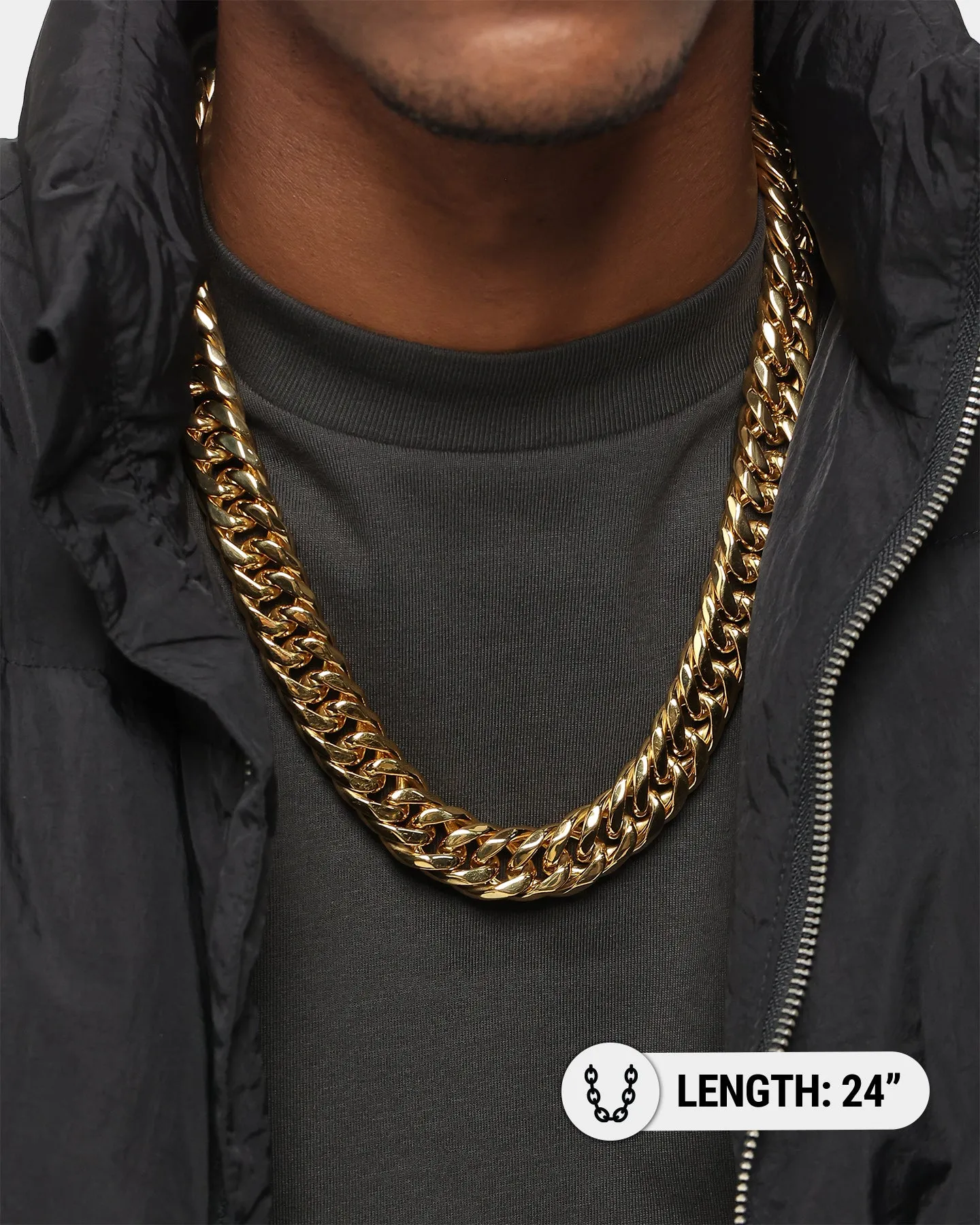 Saint Morta 24" Cuban Link Chain Gold sold by Culture Kings product image thumbnail 4
