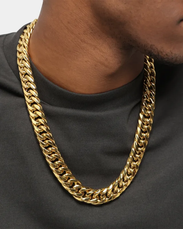 Saint Morta 24" Cuban Link Chain Gold sold by Culture Kings