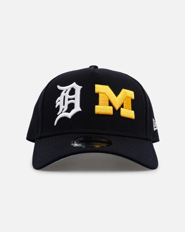 New Era Detroit Tigers 'MLB & NCAA Dual Logo' 9FORTY A-Frame Snapback Navy sold by Culture Kings