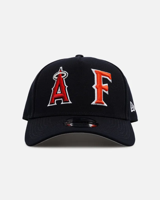 New Era Los Angeles Angels 'MLB & NCAA Dual Logo' 9FORTY A-Frame Snapback Navy sold by Culture Kings