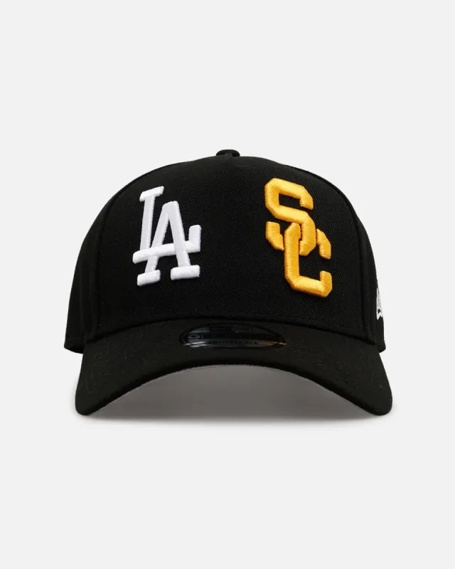New Era Los Angeles Dodgers 'MLB & NCAA Dual Logo' 9FORTY A-Frame Snapback Black sold by Culture Kings
