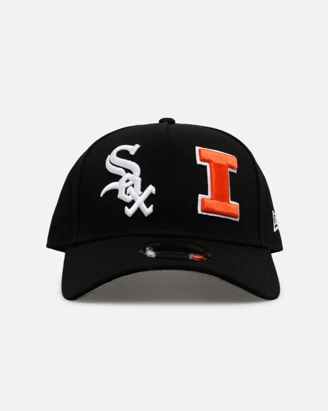 New Era Chicago White Sox 'MLB & NCAA Dual Logo' 9FORTY A-Frame Snapback Black sold by Culture Kings