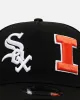 New Era Chicago White Sox 'MLB & NCAA Dual Logo' 9FORTY A-Frame Snapback Black sold by Culture Kings