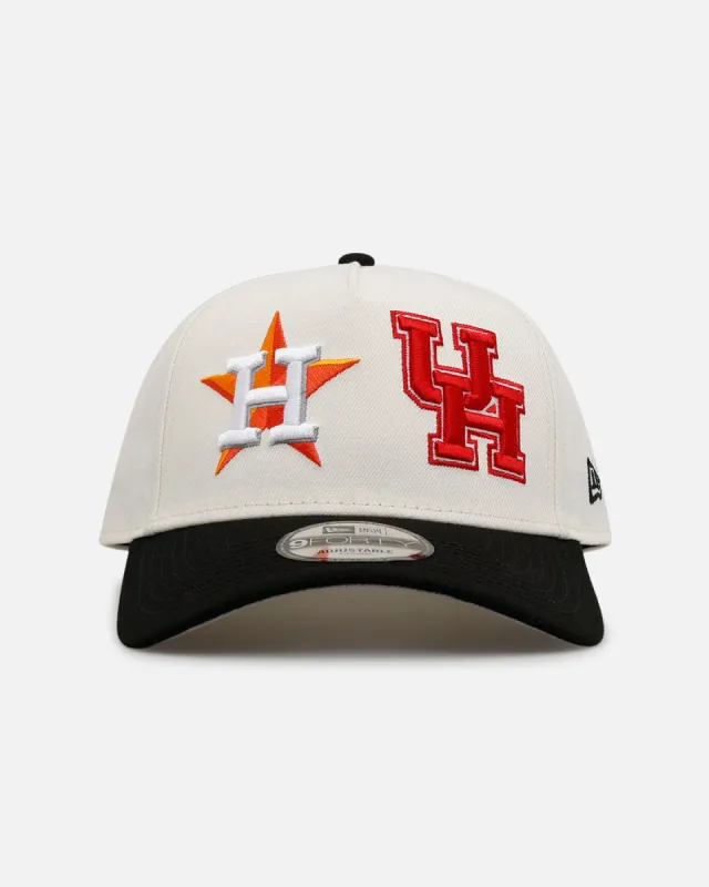 New Era Houston Astros 'MLB & NCAA Dual Logo' 9FORTY A-Frame Snapback Chrome sold by Culture Kings